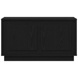 Berkfield Home TV Cabinet Black Oak 80x35x45 cm Engineered Wood - Size: 80 x 35 x 45 cm - thumbnail 6
