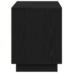 Berkfield Home TV Cabinet Black Oak 80x35x45 cm Engineered Wood - Size: 80 x 35 x 45 cm - thumbnail 7