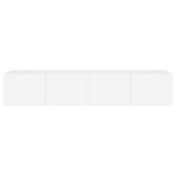 Berkfield Home TV Wall Cabinets with LED Lights 2 pcs White 80x35x31 cm - Size: 80 x 35 x 31 cm - thumbnail 9