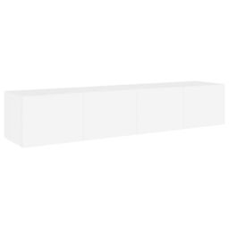 Berkfield Home TV Wall Cabinets with LED Lights 2 pcs White 80x35x31 cm - Size: 80 x 35 x 31 cm - thumbnail 7