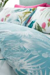 Catherine Lansfield Aruba Tropical Floral Reversible Duvet Cover Set - Size: King - thumbnail 4