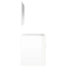 Berkfield Home Bathroom Cabinet with Mirror High Gloss White Engineered Wood - thumbnail 6