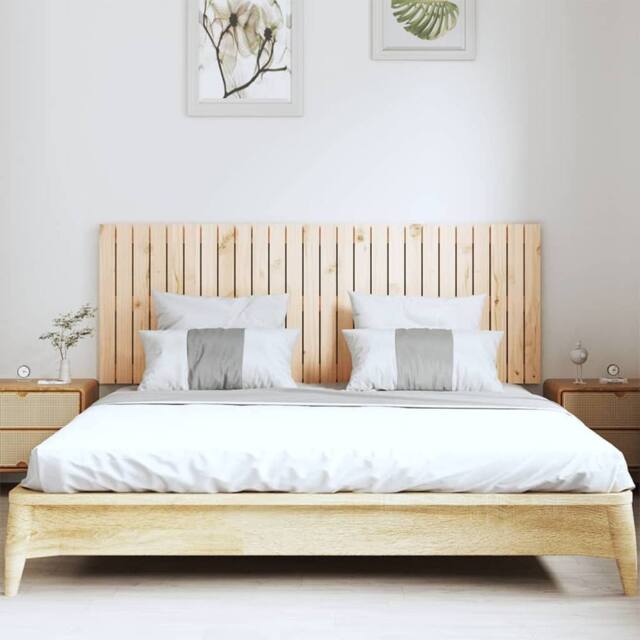 Berkfield Home Wall Headboard 166x3x60 cm Solid Wood Pine in Light Brown - Size: 166 x 3 x 60 cm - image 1
