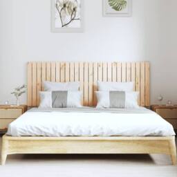 Berkfield Home Wall Headboard 166x3x60 cm Solid Wood Pine in Light Brown - Size: 166 x 3 x 60 cm - thumbnail 1