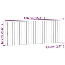 Berkfield Home Wall Headboard 166x3x60 cm Solid Wood Pine in Light Brown - Size: 166 x 3 x 60 cm - thumbnail 8