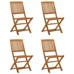 Berkfield Home 5 Pieces Garden Dining Set Solid Wood Acacia in Brown - thumbnail 3