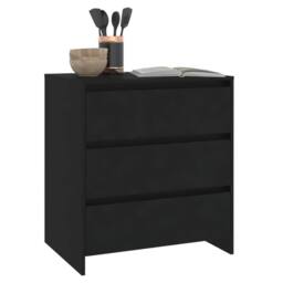 Berkfield Home Sideboard Black 70x41x75 cm Engineered Wood - Size: 70 x 41 x 75 cm - thumbnail 7