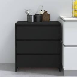 Berkfield Home Sideboard Black 70x41x75 cm Engineered Wood - Size: 70 x 41 x 75 cm - thumbnail 2