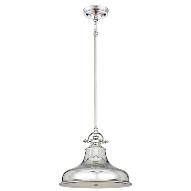 Netlighting Emery 1 Light Dome Ceiling Pendant Silver E27 - image 1