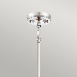 Netlighting Emery 1 Light Dome Ceiling Pendant Silver E27 - thumbnail 3
