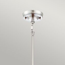 Netlighting Emery 1 Light Dome Ceiling Pendant Silver E27 - thumbnail 4