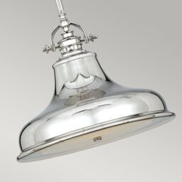 Netlighting Emery 1 Light Dome Ceiling Pendant Silver E27 - thumbnail 5