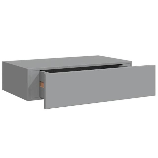 Berkfield Home Wall-mounted Drawer Shelf Grey 40x23.5x10cm MDF - Size: 40x23.5x10 cm - image 1
