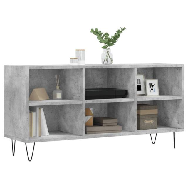 Berkfield Home TV Cabinet Concrete Grey 103.5x30x50 cm Engineered Wood - image 1