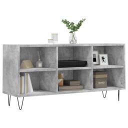Berkfield Home TV Cabinet Concrete Grey 103.5x30x50 cm Engineered Wood - thumbnail 1