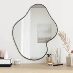 Berkfield Home Wall Mirror Black 60x50 cm - thumbnail 2