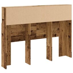 Berkfield Home Headboard Cabinet Old Wood 140x19x103.5 cm in Brown - thumbnail 6
