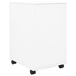 Berkfield Home Mobile File Cabinet White 39x45x67 cm Steel - Size: 39 x 45 x 67 cm - thumbnail 4