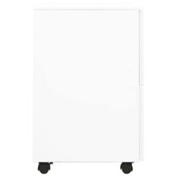 Berkfield Home Mobile File Cabinet White 39x45x67 cm Steel - Size: 39 x 45 x 67 cm - thumbnail 3