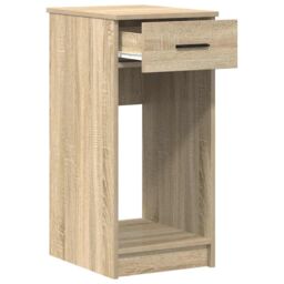 Berkfield Home Computer Tower Stand with Drawer Sonoma Oak 35x45x77 cm in Brown - Size: 35 x 45 x 77 cm - thumbnail 4