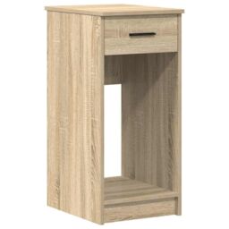 Berkfield Home Computer Tower Stand with Drawer Sonoma Oak 35x45x77 cm in Brown - Size: 35 x 45 x 77 cm - thumbnail 2