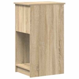 Berkfield Home Computer Tower Stand with Drawer Sonoma Oak 35x45x77 cm in Brown - Size: 35 x 45 x 77 cm - thumbnail 7