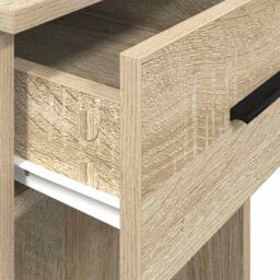Berkfield Home Computer Tower Stand with Drawer Sonoma Oak 35x45x77 cm in Brown - Size: 35 x 45 x 77 cm - thumbnail 8