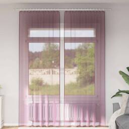 Berkfield Home Voile Curtains with Rod Pockets 2 pcs Purple - thumbnail 2