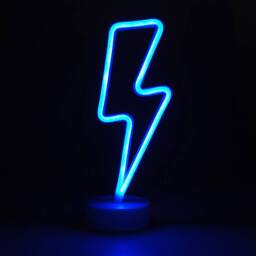 simpa LED Novelty Neon Lightning Bolt Light in Blue - thumbnail 1