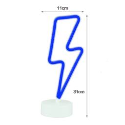 simpa LED Novelty Neon Lightning Bolt Light in Blue - thumbnail 2