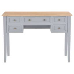 Berkfield Home Writing Desk Grey 109.5x45x77.5 cm Wood - thumbnail 3