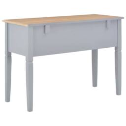 Berkfield Home Writing Desk Grey 109.5x45x77.5 cm Wood - thumbnail 4