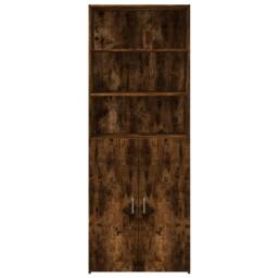 Berkfield Home Highboard Smoked Oak 70x42.5x185 cm Engineered Wood in Brown - thumbnail 4