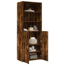 Berkfield Home Highboard Smoked Oak 70x42.5x185 cm Engineered Wood in Brown - thumbnail 3