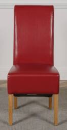 Thats Furniture Montana Leather Dining Chairs for Dining Room or Kitchen in Red - thumbnail 2