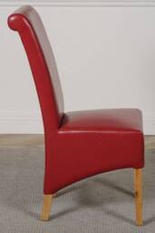 Thats Furniture Montana Leather Dining Chairs for Dining Room or Kitchen in Red - thumbnail 3