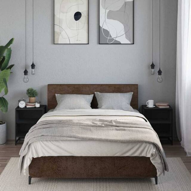 Berkfield Home Elegant Bedside Cabinets 2 pcs Black 40x31x50 cm Engineered Wood - Size: 40 x 31 x 50 cm - image 1