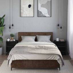 Berkfield Home Elegant Bedside Cabinets 2 pcs Black 40x31x50 cm Engineered Wood - Size: 40 x 31 x 50 cm - thumbnail 1