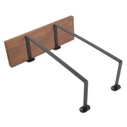 Havendro Wall Mounted Bathroom Towel Rack Wooden Shelf in Brown - thumbnail 5