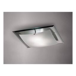 Netlighting Brooklyn Flush Ceiling 420mm Square 3 Light E27 Frosted Smoked Mirror in Grey - thumbnail 2