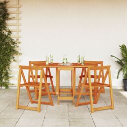 Berkfield Home Folding Butterfly Garden Table 110x60x72 cm Solid Wood Acacia Oval in Brown - Size: 110 x 60 x 72 cm - thumbnail 4