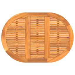 Berkfield Home Folding Butterfly Garden Table 110x60x72 cm Solid Wood Acacia Oval in Brown - Size: 110 x 60 x 72 cm - thumbnail 8