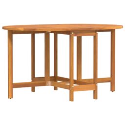 Berkfield Home Folding Butterfly Garden Table 110x60x72 cm Solid Wood Acacia Oval in Brown - Size: 110 x 60 x 72 cm - thumbnail 2