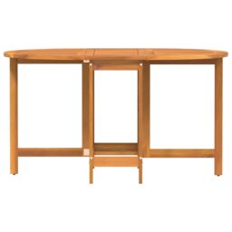 Berkfield Home Folding Butterfly Garden Table 110x60x72 cm Solid Wood Acacia Oval in Brown - Size: 110 x 60 x 72 cm - thumbnail 5