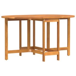 Berkfield Home Folding Butterfly Garden Table 110x60x72 cm Solid Wood Acacia Oval in Brown - Size: 110 x 60 x 72 cm - thumbnail 7