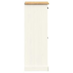 Berkfield Home Shoe Cabinet VIGO White 60x35x96 cm Solid Wood Pine - Size: 60 x 35 x 96 cm - thumbnail 6