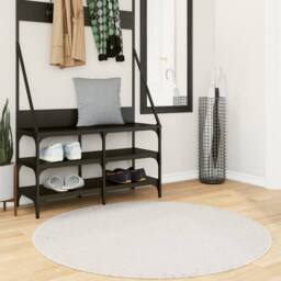 Berkfield Home Rug OVIEDO Short Pile Cream √ò 120 cm - Size: Medium - thumbnail 2