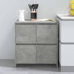 Berkfield Home Sideboards 2 pcs Concrete Grey 70x41x75 cm Engineered Wood - Size: 70 x 41 x 75 cm - thumbnail 9