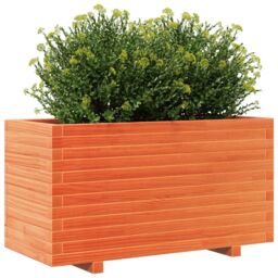 Berkfield Home Garden Planter Wax Brown 90x40x49.5 cm Solid Wood Pine - thumbnail 4