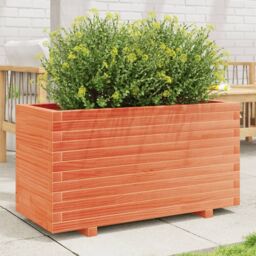 Berkfield Home Garden Planter Wax Brown 90x40x49.5 cm Solid Wood Pine